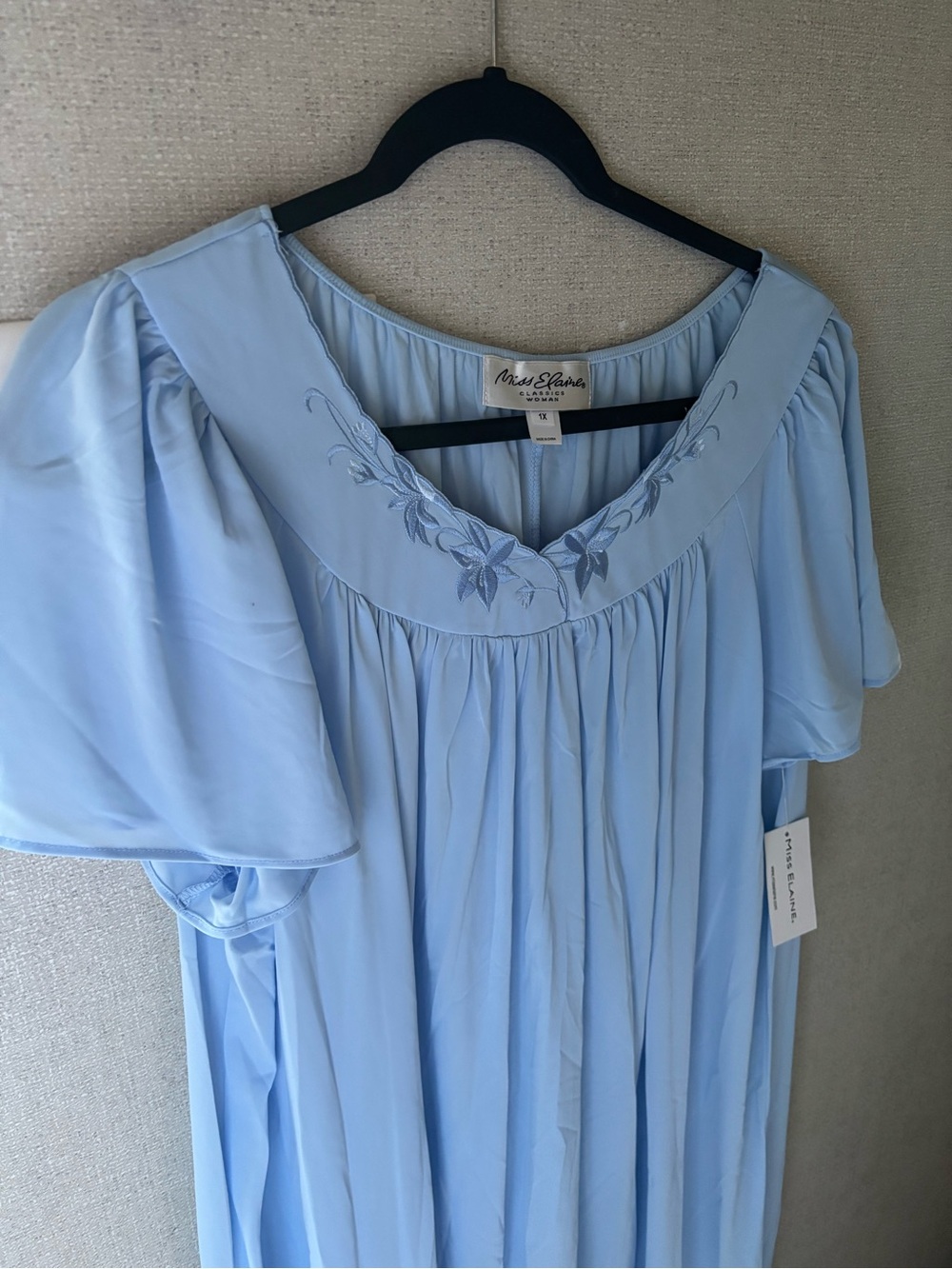 Miss Elaine Pale Blue Embroidered Nightgown